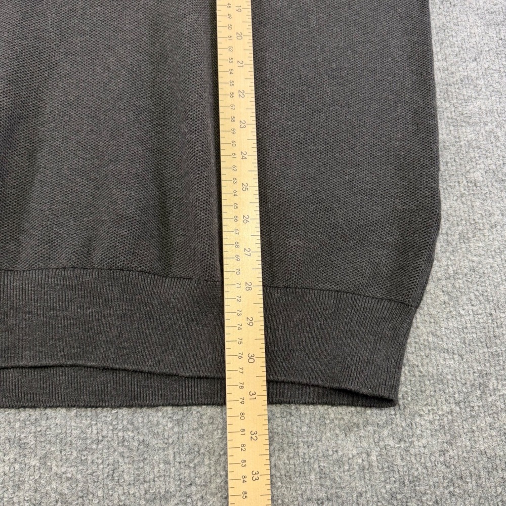 NEW Polo Ralph Lauren Quarter Zip Pullover Mens XXL Grey Cotton Textured Knit - Picture 4 of 11
